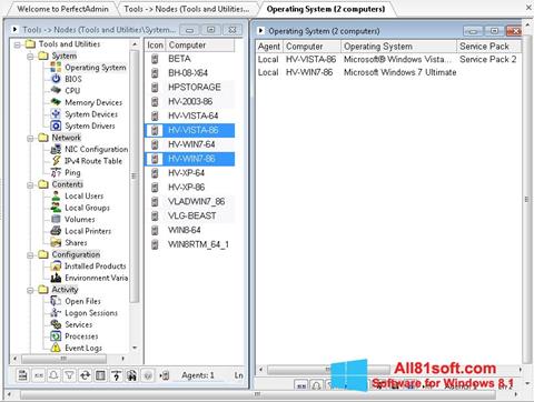 צילום מסך Remote Administration Tool Windows 8.1