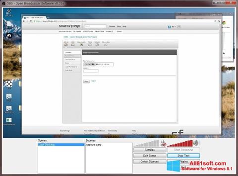 צילום מסך Open Broadcaster Software Windows 8.1