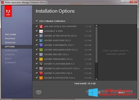 צילום מסך Adobe Application Manager Windows 8.1