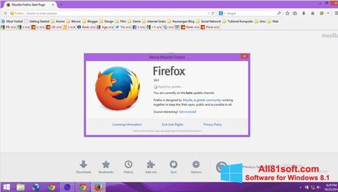 צילום מסך Mozilla Firefox Offline Installer Windows 8.1