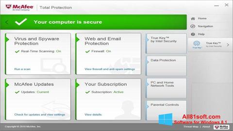 צילום מסך McAfee Total Protection Windows 8.1