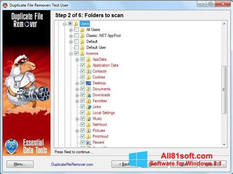 צילום מסך Duplicate File Remover Windows 8.1
