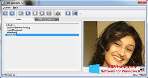 צילום מסך Fake Webcam Windows 8.1