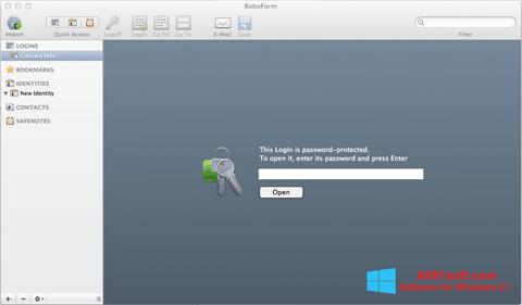 צילום מסך RoboForm Windows 8.1