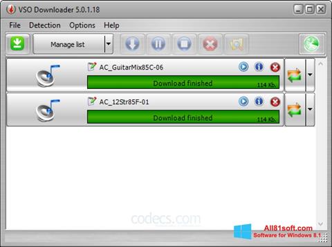 צילום מסך VSO Downloader Windows 8.1