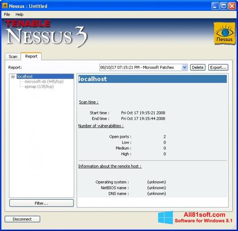 צילום מסך Nessus Windows 8.1