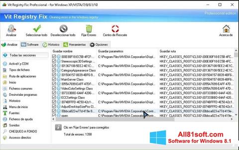 צילום מסך Vit Registry Fix Windows 8.1