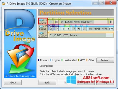 צילום מסך R-Drive Image Windows 8.1