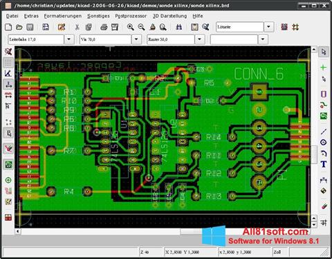 צילום מסך KiCad Windows 8.1