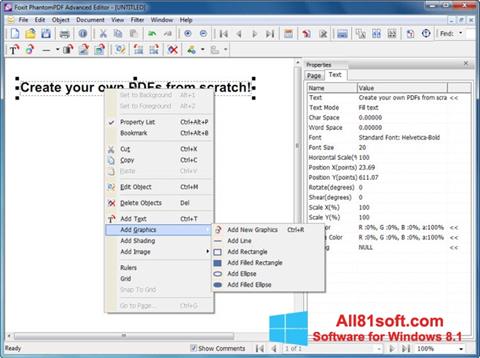 צילום מסך Foxit PDF Editor Windows 8.1