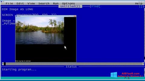 צילום מסך QBasic Windows 8.1