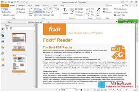צילום מסך Foxit Reader Windows 8.1