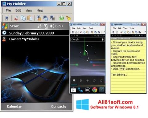 צילום מסך MyMobiler Windows 8.1