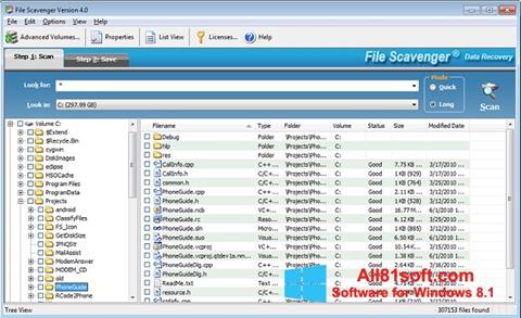 צילום מסך File Scavenger Windows 8.1