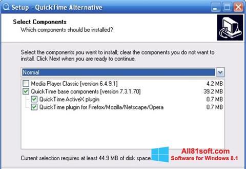 צילום מסך QuickTime Alternative Windows 8.1