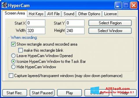צילום מסך HyperCam Windows 8.1