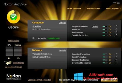 צילום מסך Norton AntiVirus Windows 8.1
