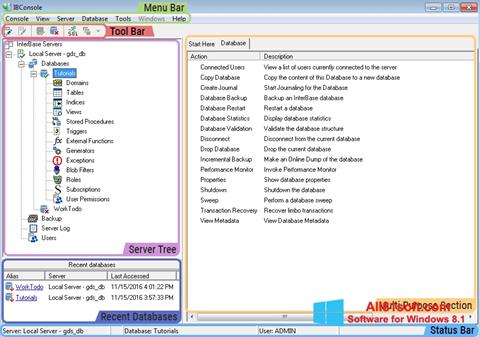 צילום מסך InterBase Windows 8.1