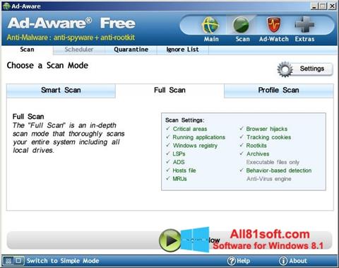 צילום מסך Ad-Aware Free Windows 8.1