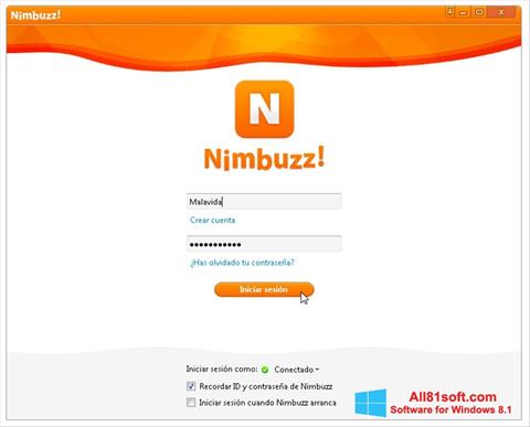 צילום מסך Nimbuzz Windows 8.1