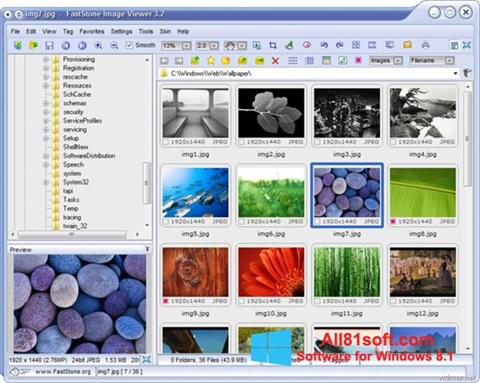 צילום מסך FastStone Image Viewer Windows 8.1
