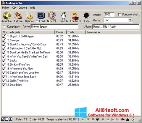 צילום מסך Audiograbber Windows 8.1