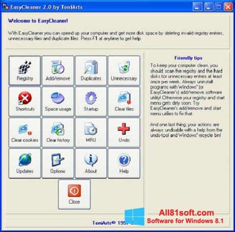 צילום מסך EasyCleaner Windows 8.1