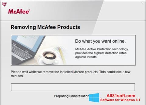 צילום מסך McAfee Consumer Product Removal Tool Windows 8.1