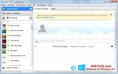 צילום מסך Skype Beta Windows 8.1