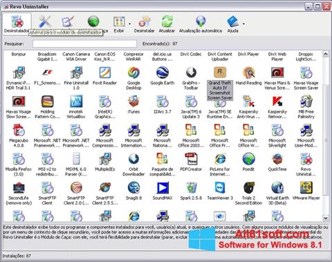 צילום מסך Revo Uninstaller Windows 8.1