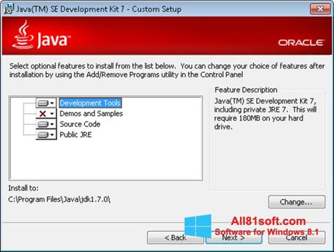 צילום מסך Java Development Kit Windows 8.1