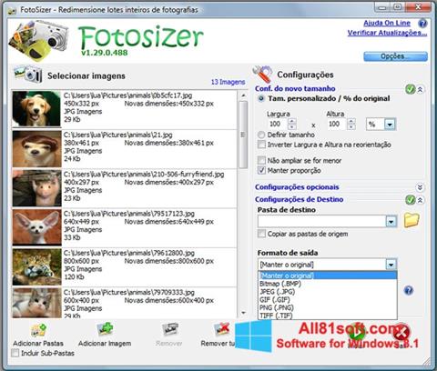 צילום מסך Fotosizer Windows 8.1
