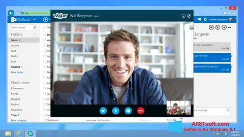 צילום מסך Skype Windows 8.1