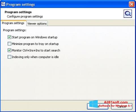 צילום מסך SearchInform Windows 8.1