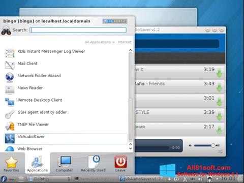 צילום מסך VkAudioSaver Windows 8.1
