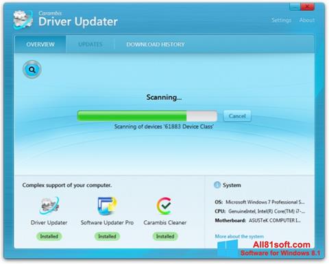 צילום מסך Carambis Driver Updater Windows 8.1