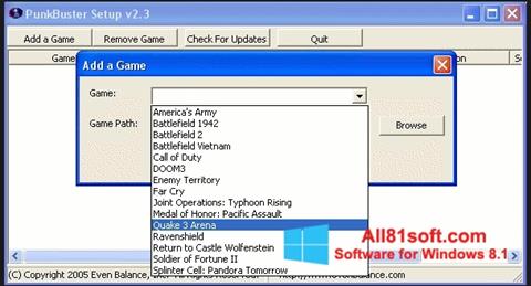 צילום מסך PunkBuster Windows 8.1